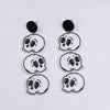 Wholesale Jewelry Funny Blade Skull Arylic Drop Earrings