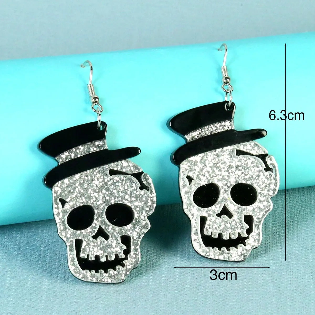 Wholesale Jewelry Funny Streetwear Frog Skull Arylic Zinc Alloy Drop Earrings