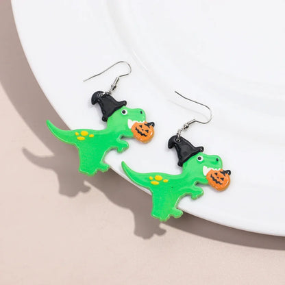 Wholesale Jewelry Funny Streetwear Halloween Pattern Arylic Drop Earrings