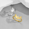 Wholesale Jewelry Funny Sweet Pastoral Star Bat Butterfly 201 Stainless Steel 18K Gold Plated Polishing Open Rings