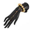 Wholesale Jewelry Geometric Alloy Beaded Stacked Mittens Spiral Pendant Rope Necklace With Electroplating For Women