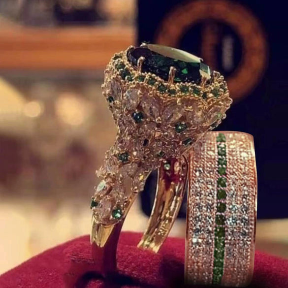 Wholesale Jewelry Geometric Alloy Diamondencrusted Electroplated Women's Ring