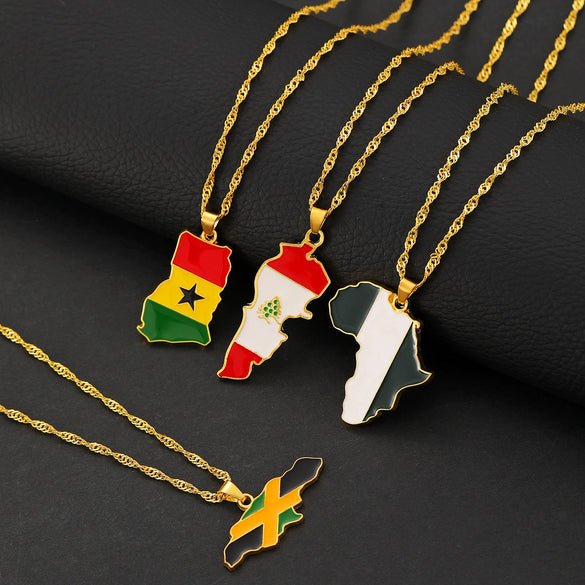 Wholesale Jewelry Geometric Alloy Drop Necklace Electroplated Unisex