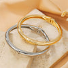 Wholesale Jewelry Geometric Alloy Electroplated Chunky Asymmetrical Spring Bracelet