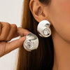 Wholesale Jewelry Geometric Alloy Electroplated Love Earrings For Women