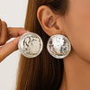 Wholesale Jewelry Geometric Alloy Electroplated Love Earrings For Women