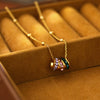Wholesale Jewelry Geometric Copper Alloy Zircon Pendant Necklace With Electroplating For Women