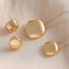 Wholesale Jewelry Geometric Copper Box Chain Necklace And Earrings Set With Glossy Finish And Electroplating Treatment For Women