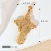 Wholesale Jewelry Geometric Copper Cross Pendant Necklace Hiphop Style Electroplated For Men And Women