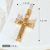 Wholesale Jewelry Geometric Copper Cross Pendant Necklace Hiphop Style Electroplated For Men And Women