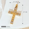Wholesale Jewelry Geometric Copper Cross Pendant Necklace Hiphop Style Electroplated For Men And Women