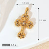 Wholesale Jewelry Geometric Copper Cross Pendant Necklace Hiphop Style Electroplated For Men And Women