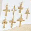 Wholesale Jewelry Geometric Copper Cross Pendant Necklace Hiphop Style Electroplated For Men And Women