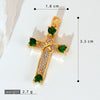 Wholesale Jewelry Geometric Copper Cross Pendant Necklace Hiphop Style Electroplated For Men And Women