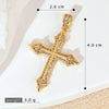 Wholesale Jewelry Geometric Copper Cross Pendant Necklace Hiphop Style Electroplated For Men And Women