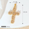 Wholesale Jewelry Geometric Copper Cross Pendant Necklace Hiphop Style Electroplated For Men And Women