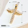 Wholesale Jewelry Geometric Copper Cross Pendant Necklace Hiphop Style Electroplated For Men And Women