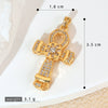 Wholesale Jewelry Geometric Copper Cross Pendant Necklace Hiphop Style Electroplated For Men And Women