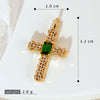 Wholesale Jewelry Geometric Copper Cross Pendant Necklace Hiphop Style Electroplated For Men And Women