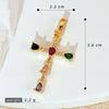 Wholesale Jewelry Geometric Copper Cross Pendant Necklace Hiphop Style Electroplated For Men And Women