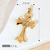 Wholesale Jewelry Geometric Copper Cross Pendant Necklace Hiphop Style Electroplated For Men And Women
