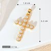 Wholesale Jewelry Geometric Copper Cross Pendant Necklace Hiphop Style Electroplated For Men And Women