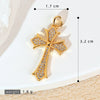 Wholesale Jewelry Geometric Copper Cross Pendant Necklace Hiphop Style Electroplated For Men And Women