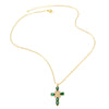 Wholesale Jewelry Geometric Copper Cross Pendant Necklace With Electroplating