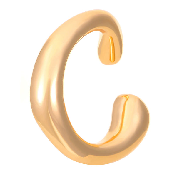 Wholesale Jewelry Geometric Copper Cshaped Electroplated Ear Clip Open Earrings Unisex