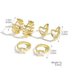 Wholesale Jewelry Geometric Copper Ear Buckle Electroplating Suit