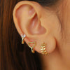 Wholesale Jewelry Geometric Copper Ear Buckle Electroplating Suit
