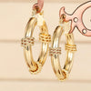 Wholesale Jewelry Geometric Copper Electroplated Highend Light Luxury Women's Ring Ear Buckle