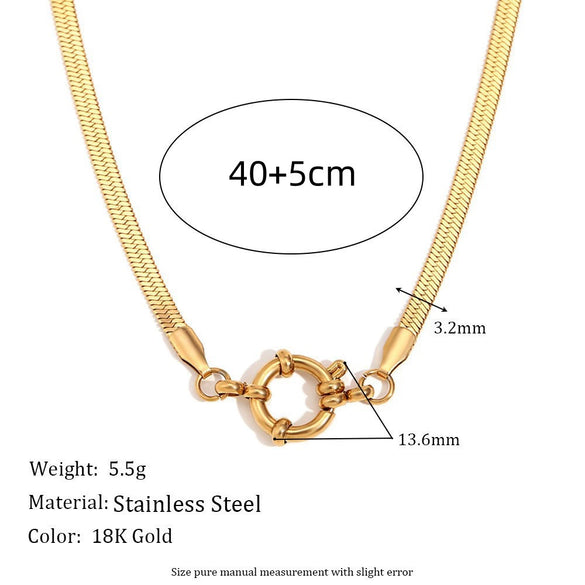 Wholesale Jewelry Geometric Copper Heart Shape Pendant Necklace With Regular Chain Gold Plated
