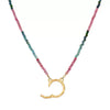 Wholesale Jewelry Geometric Copper Heart Shape Pendant Necklace With Regular Chain Gold Plated