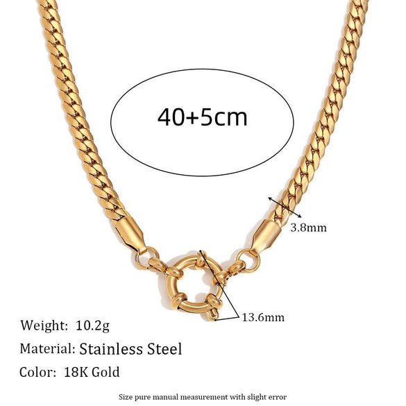 Wholesale Jewelry Geometric Copper Heart Shape Pendant Necklace With Regular Chain Gold Plated