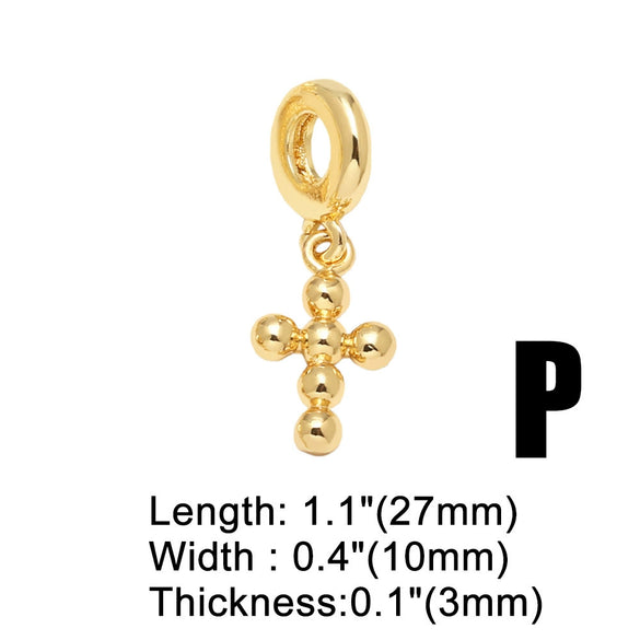 Wholesale Jewelry Geometric Copper 18K Gold Plated Electroplating Love Cross Bracelet Unisex Accessories