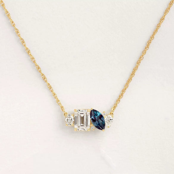 Wholesale Jewelry Geometric Copper Microinlaid Zircon Ochain Women's Personality Necklace