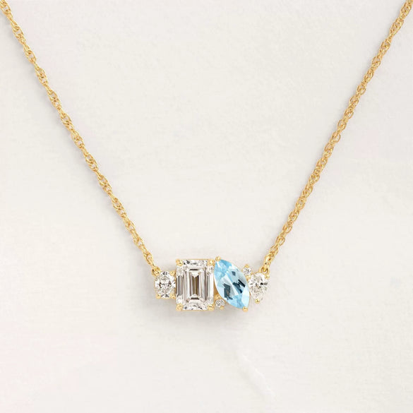 Wholesale Jewelry Geometric Copper Microinlaid Zircon Ochain Women's Personality Necklace