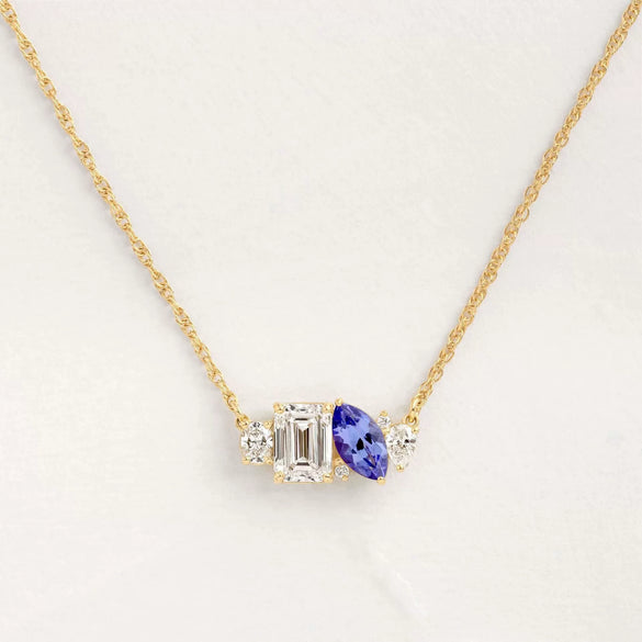Wholesale Jewelry Geometric Copper Microinlaid Zircon Ochain Women's Personality Necklace