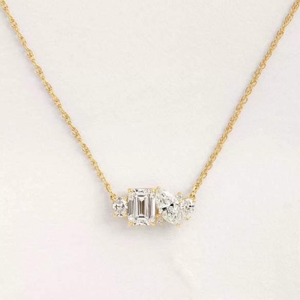 Wholesale Jewelry Geometric Copper Microinlaid Zircon Ochain Women's Personality Necklace