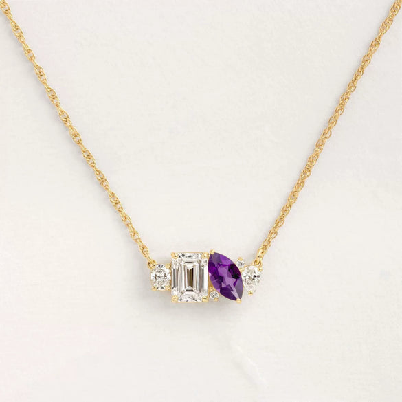 Wholesale Jewelry Geometric Copper Microinlaid Zircon Ochain Women's Personality Necklace