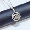Wholesale Jewelry Geometric Copper Mixed Gem Inlay Pendant Box Chain Necklace For Women