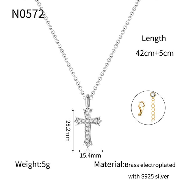 Wholesale Jewelry Geometric Copper Real Gold Plated Pendant Necklace For Women