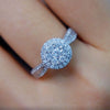 Wholesale Jewelry Geometric Copper Ring With Micro Inlaid Zircon For Women Fashion Ol Style