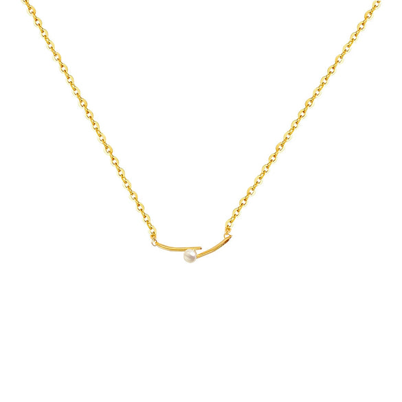 Wholesale Jewelry Geometric Copper Snake Bone Chain Pendant Necklace For Women With Electroplating Treatment