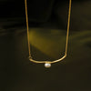 Wholesale Jewelry Geometric Copper Snake Bone Chain Pendant Necklace For Women With Electroplating Treatment