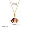 Wholesale Jewelry Geometric Copper Titanium Steel Devil's Eye Pendant Electroplating Baroque Style