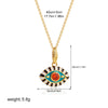 Wholesale Jewelry Geometric Copper Titanium Steel Devil's Eye Pendant Electroplating Baroque Style