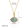 Wholesale Jewelry Geometric Copper Titanium Steel Devil's Eye Pendant Electroplating Baroque Style