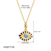 Wholesale Jewelry Geometric Copper Titanium Steel Devil's Eye Pendant Electroplating Baroque Style